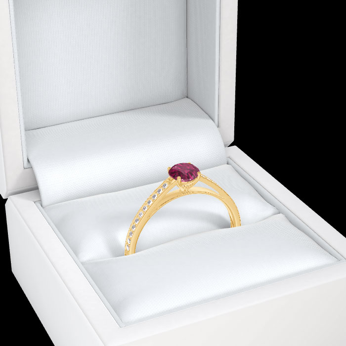 Customized ring in box